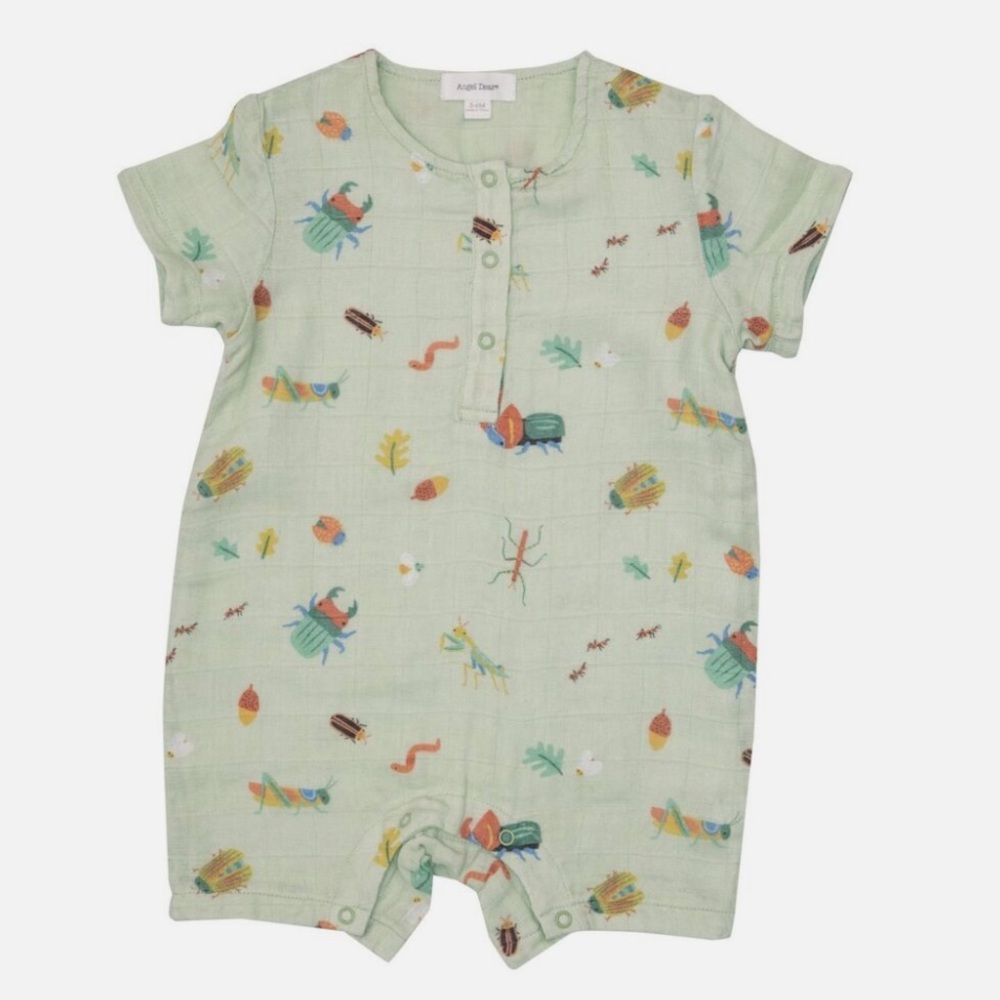 Angel‎ Dear Green Bug Shortie – Cotton Muslin (6-12 months)
